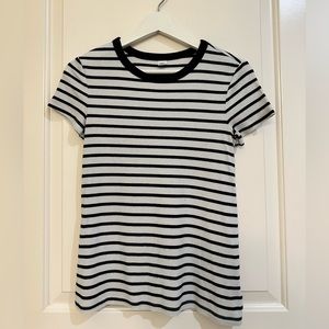 Black and white striped tee